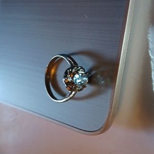 AQUAMARINE RING SIZE 7.